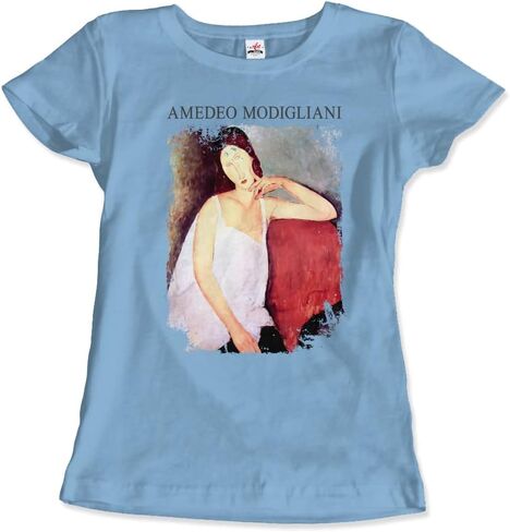 Modigliani - Portrait of Jeanne Hébuterne, 1919 Artwork T-Shirt (Adults, Kids, Short & Long Sleeve) in Saudi Arabia