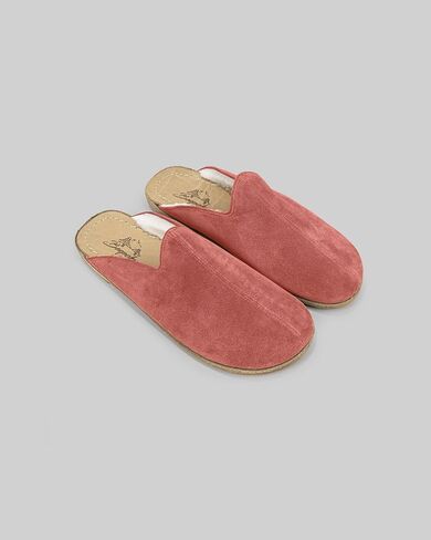 Golden Horn Pink Color Artisan Handcrafted Suede Genuine Leather Grounding Barefoot Shearling Slipper For Men Wide Toe Box Flexible Sole Lightweight Breathable Eco-Friendly Grounding Minimalist Shoes in Saudi Arabia