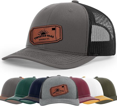 Twisted Teas and Plans Bs Hat, 112 Style Trucker Leather Patch Hat for Men And Women Breathable Hat, Snapback Adjustable Hat in Saudi Arabia