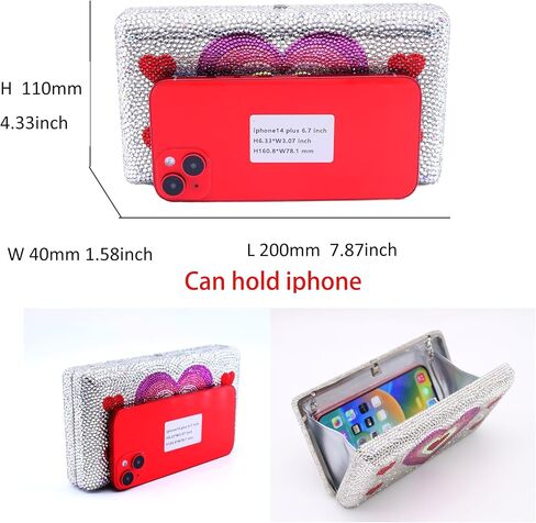 Flag Crystal Clutch Bag for Wedding Party Animal Rhinestone Evening Purse Rainbow Stone Clutch Purse in Saudi Arabia
