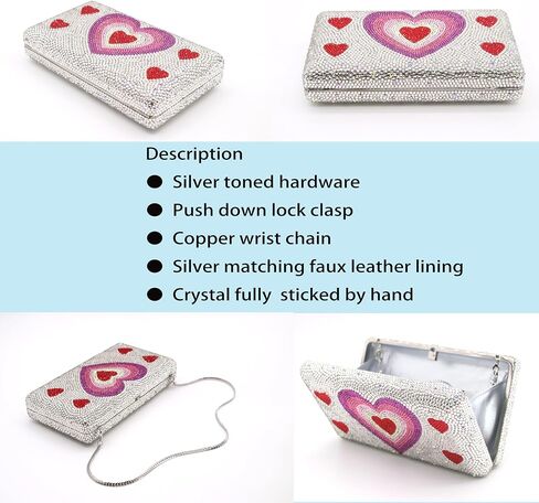 Flag Crystal Clutch Bag for Wedding Party Animal Rhinestone Evening Purse Rainbow Stone Clutch Purse in Saudi Arabia