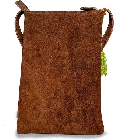 Crossbody "Angelica", made by Jühue Artesanal, Made in Mexico, Black bag, handembroidery, unique piece, Embroidered bag, Mexican embroidery, Handmade, Suede Crossbody, Crossbody embroidery in Saudi Arabia