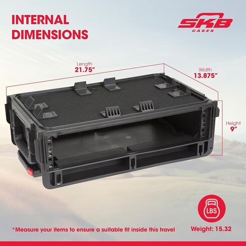 SKB Injection Molded 4U ISeries Studio Flyer Rack Case with Handle and Wheels in Kuwait