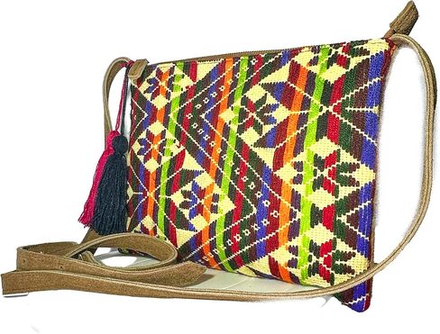 Crossbody "Vicenta", made by Jühue Artesanal, Made in Mexico, Blue bag, handembroidery, unique piece, Embroidered bag, Mexican embroidery, Handmade, Suede Crossbody, Crossbody embroidery in Saudi Arabia