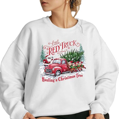 Christmas Red Truck Sweatshirt, Merry Christmas Truck Sweatshirt, Christmas Family Matching Hoodie in Saudi Arabia