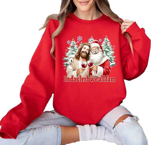 سويت شيرت In Da Clerb We All Fam Jesus، قميص Coquette، تي شيرت نسائي للعطلات، قميص عطلة ريترو، تي شيرت للحفلات in Saudi Arabia