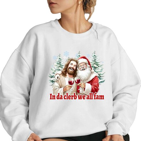سويت شيرت In Da Clerb We All Fam Jesus، قميص Coquette، تي شيرت نسائي للعطلات، قميص عطلة ريترو، تي شيرت للحفلات in Saudi Arabia