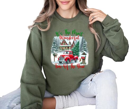Christmas Time Sweatshirt, It's The Most Wonderful Time Sweatshirt, Vintage Christmas Hoodie, Retro Christmas in Saudi Arabia