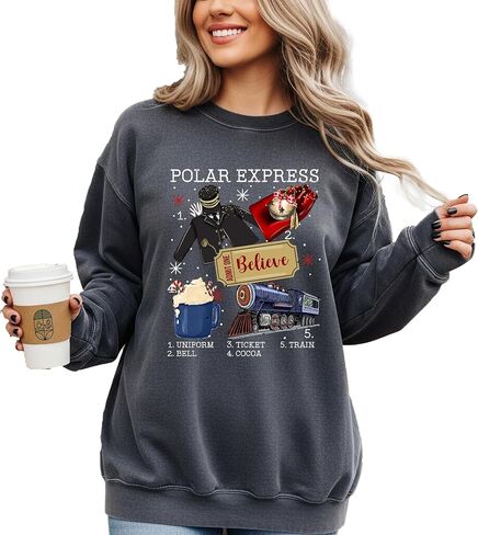 Comfort Colors, Polar Express Sweatshirt, Funny Xmas Outfit, Christmas Family Vacation, Kids Christmas Apparel, Vintage Christmas Sweater in Saudi Arabia