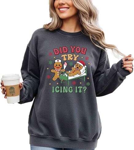 Comfort Colors, Did You Try Icing It? Gingerbread Christmas Sweatshirt, Funny Holiday Shirt, Cute Xmas Pullover, Festive Christmas Shirt, Cozy Winter in Saudi Arabia