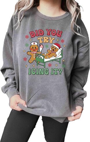 Comfort Colors, Did You Try Icing It? Gingerbread Christmas Sweatshirt, Funny Holiday Shirt, Cute Xmas Pullover, Festive Christmas Shirt, Cozy Winter in Saudi Arabia