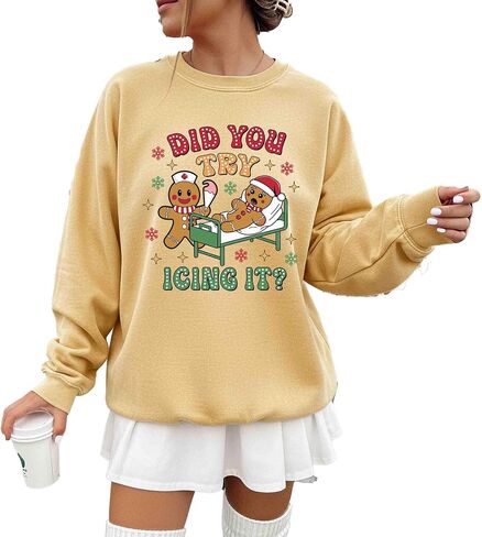 Comfort Colors, Did You Try Icing It? Gingerbread Christmas Sweatshirt, Funny Holiday Shirt, Cute Xmas Pullover, Festive Christmas Shirt, Cozy Winter in Saudi Arabia