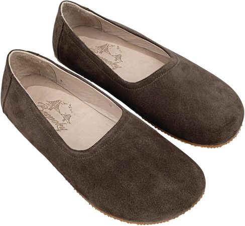 Tulip Brown Color Artisan Handcrafted Genuine Leather Zero Drop Barefoot Flat Ballet Shoes for Women Wide Toe Box Flexible Sole Lightweight Breathable Eco-Friendly Grounding Minimalist Shoes in Saudi Arabia