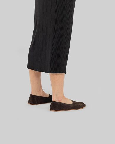 Tulip Brown Color Artisan Handcrafted Genuine Leather Zero Drop Barefoot Flat Ballet Shoes for Women Wide Toe Box Flexible Sole Lightweight Breathable Eco-Friendly Grounding Minimalist Shoes in Saudi Arabia