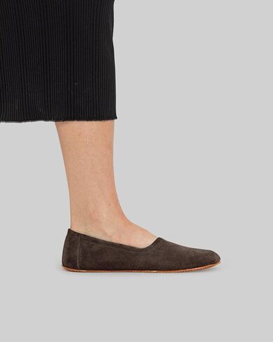 Tulip Brown Color Artisan Handcrafted Genuine Leather Zero Drop Barefoot Flat Ballet Shoes for Women Wide Toe Box Flexible Sole Lightweight Breathable Eco-Friendly Grounding Minimalist Shoes in Saudi Arabia