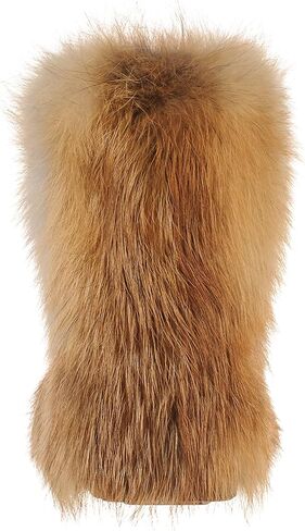 Ankle Fox Fur Boots for Women, Moutons, Winter Snow Boots, Handmade by LITVIN in Saudi Arabia