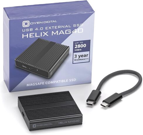Oyen Digital Helix Mag10 2TB USB-C (3.2 Gen2) Portable Magnetic SSD, Up to 1000MB/s in Kuwait