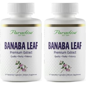Paradise Herbs Banaba Leaf Vegetarian Capsules, 60 Count in Kuwait