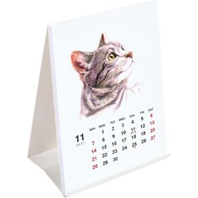Floral Art 2026 2027 Mini Desk Calendar, Botanical Watercolor Painting 24 Flowers Christmas Gift for Woman 9.4 x 14 cm in Saudi Arabia