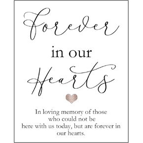 Wedding Table Sign - In Loving Memory Wedding table Sign - Memory Table 8x10 ((Unframed)) in Saudi Arabia