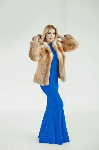 Fox Fur Coat Long Winter Coats for women Oversized Fur Jacket Windbreaker (Red) in Saudi Arabia