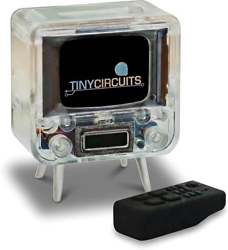 TinyTV 2 - تلفزيون ريترو محمول مع مقابض دوارة عاملة - قم بتحميل مقاطع الفيديو الخاصة بك بسهولة عبر USB على تلفزيونك الصغير (واضح) in Saudi Arabia