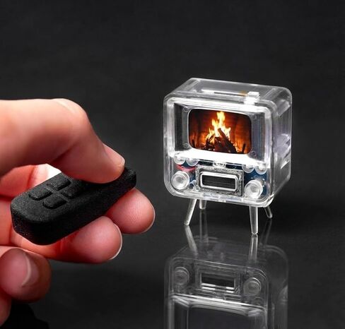 TinyTV 2 - تلفزيون ريترو محمول مع مقابض دوارة عاملة - قم بتحميل مقاطع الفيديو الخاصة بك بسهولة عبر USB على تلفزيونك الصغير (واضح) in Saudi Arabia