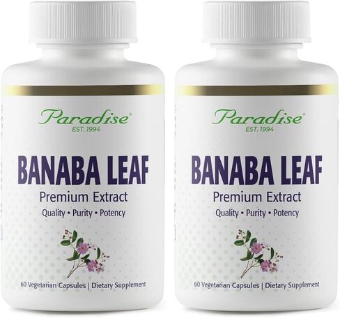 Paradise Herbs Banaba Leaf Vegetarian Capsules, 60 Count in Kuwait
