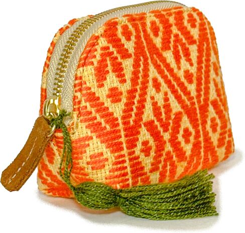 Coin purse "Ernestina", made by Jühue Artesanal, Handmade purse made in Mexico, Coral purse, hand embroidery, unique piece, Embroidered purse, Mexican embroidery, Made in Mexico in Saudi Arabia