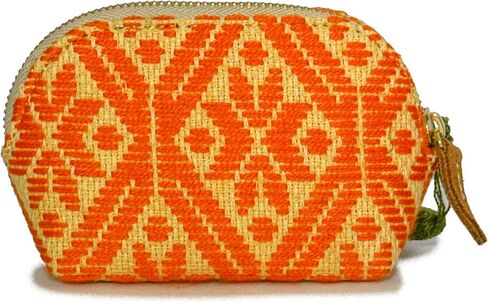 Coin purse "Ernestina", made by Jühue Artesanal, Handmade purse made in Mexico, Coral purse, hand embroidery, unique piece, Embroidered purse, Mexican embroidery, Made in Mexico in Saudi Arabia