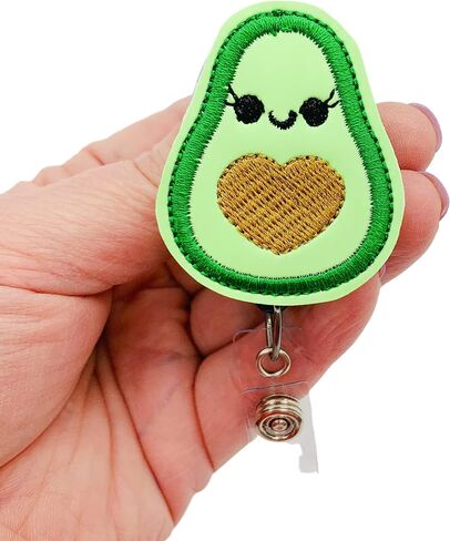 Glow In The Dark Avocado Retractable Badge Reel in Saudi Arabia