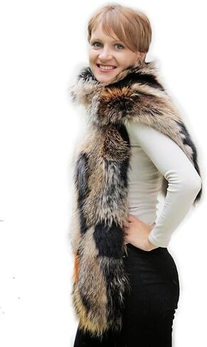 Womens Fur Scarf Detachable Collar for Jacket in Saudi Arabia