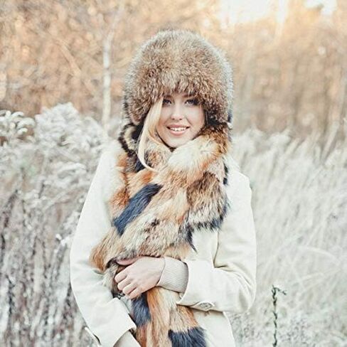 Womens Fur Scarf Detachable Collar for Jacket in Saudi Arabia