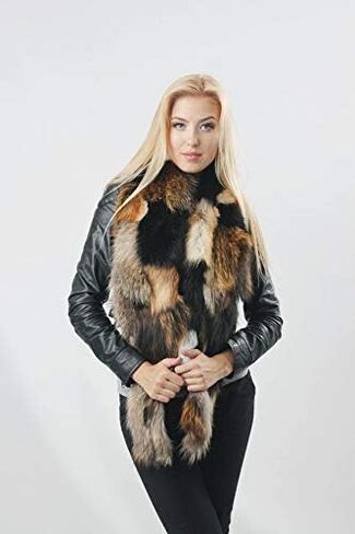 Womens Fur Scarf Detachable Collar for Jacket in Saudi Arabia