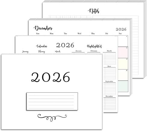 2026 Monthly Refills for 9 -Disc Classic Planners by FeroniArt, Monthly Calendar for Classic Size Planners, Compatible with Happy Planner ARC and TUL (Pastel, 9-Disc) in Saudi Arabia