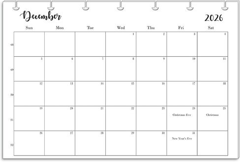 2026 Monthly Refills for 9 -Disc Classic Planners by FeroniArt, Monthly Calendar for Classic Size Planners, Compatible with Happy Planner ARC and TUL (Pastel, 9-Disc) in Saudi Arabia