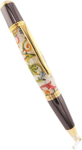 Handmade Sierra Mesa ballpoint pen. Japanese floral wallpaper design. Gunmetal and Gold Trim. Black ink. in Saudi Arabia
