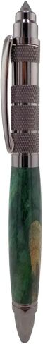 Handmade Survival ballpoint pen. Gunmetal trim. Green tamarind. Black ink. Emergency glass breaking tip feature. in Saudi Arabia