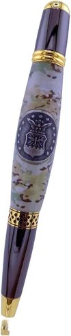 Handmade Sierra Mesa ballpoint pen. ACU camoflauge with metal USAF logo. Gunmetal and gold trim. Twist to open. Black ink. in Saudi Arabia
