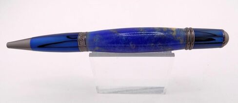Handmade Sierra Mesa ballpoint pen. Gold and blue acrylic body. Metallic Blue and Gunmetal Trim. Black ink. in Saudi Arabia