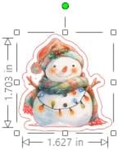 30 Handmade Christmas Snowmen Stickers Glossy Stickers for Journals, Scrapbooks, Laptops & Crafts in Saudi Arabia