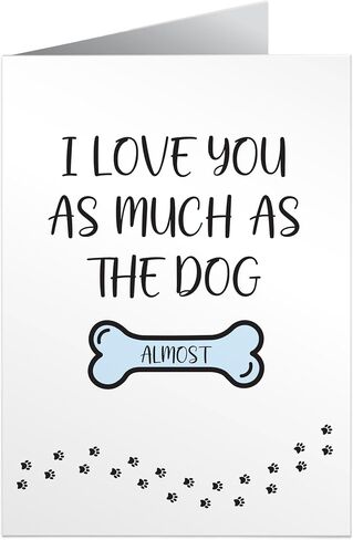 Funny Couples Greeting Card | Dog Lover Humor Card | Handmade Anniversary in Saudi Arabia