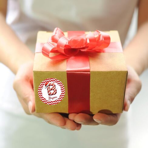 Personalized Christmas Gift tag Sticker Labels with Name and Initial (Elf) in Saudi Arabia