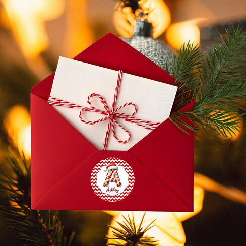Personalized Christmas Gift tag Sticker Labels with Name and Initial (Elf) in Saudi Arabia