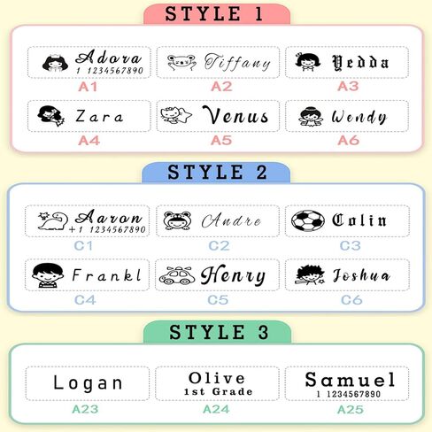 ختم اسم شخصي مخصص لملابس الأطفال، علامات نسيج دائمة مقاومة للماء وقابلة للغسل لملابس الأطفال وملصقات علامات الاسم المخصصة لغرفة الأطفال (باندا) in Kuwait