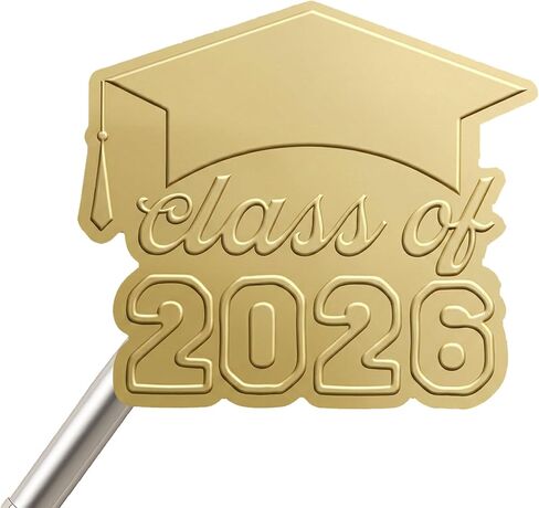 120 × ملصقات هدايا لحفلات التخرج فئة 2026، أختام مظروف التخرج، ملصقات دعوة لإعلان التخرج ذات شكل غير منتظم مع لاصق قوي، عرض 2 بوصة (رقائق ذهبية) in Kuwait