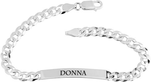 Id Bracelet - Custom Name Bracelets - Silver Engraved Name Bracelet - Gold Bar Bracelet Gift for Wife - Kids Id Bracelet - Unisex Id Bracelet in Saudi Arabia