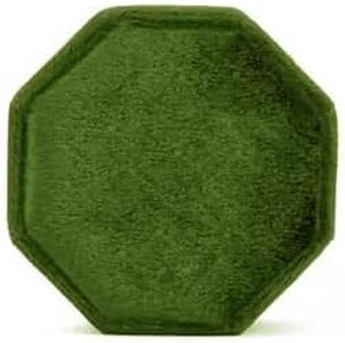 Custom Name Ring Box for Women Girlfriend Three Slots Octagonal Velvet Ring Display Holder Case for Engagement Birthday Anniversary (Army Green) in Kuwait