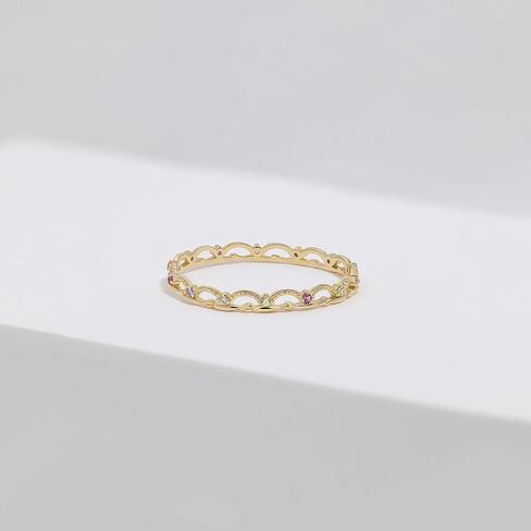 Meissa Dainty Heart Rings for Women 925 Sterling Silver Stacking Ring Pure Thin Stackable Ring Cute Handmade Rings for Girls in Saudi Arabia
