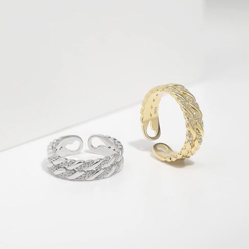 925 Sterling Silver Thumb Ring for Women Dainty Stackable Gold Ring Handmade Twist Stacking Ring Friendship Ring in Saudi Arabia